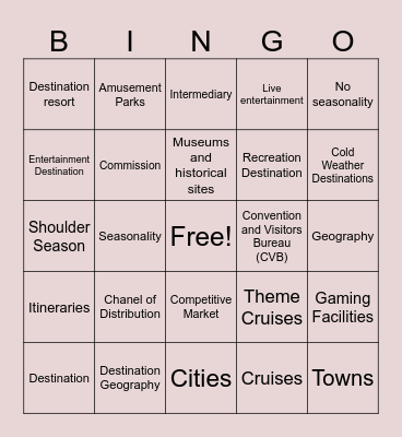 Chapter 6 Bingo Card