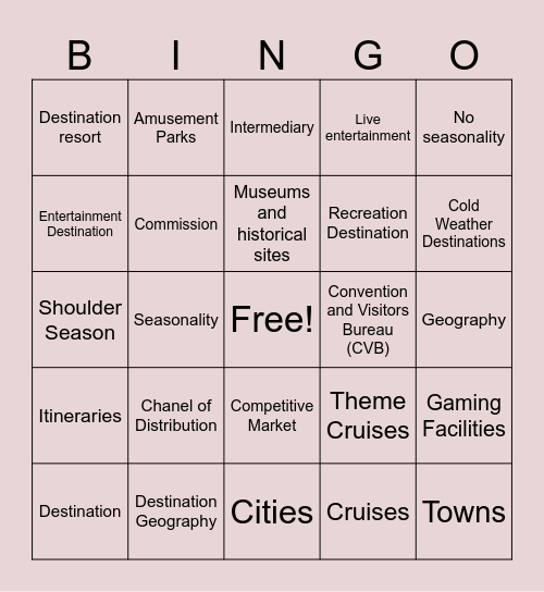 Chapter 6 Bingo Card