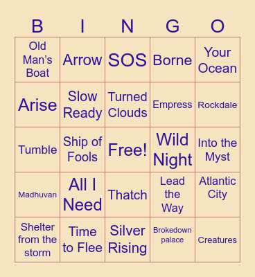 ooooOREBOLOooo Bingo Card