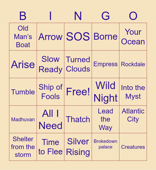 ooooOREBOLOooo Bingo Card