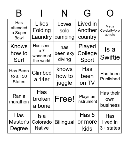 Bingo Card