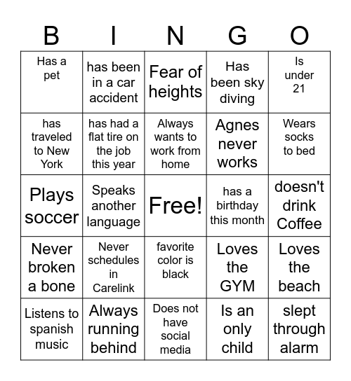 Bingo Card