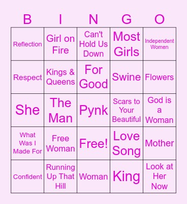 Galentine's Day Bingo Card