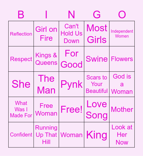 Galentine's Day Bingo Card