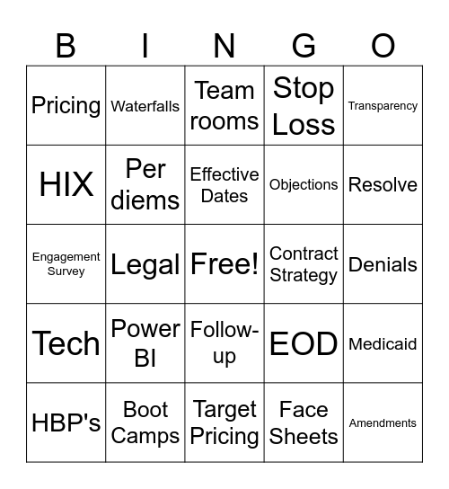 PCA Touchdown Boot Camp Bingo-2024 Bingo Card