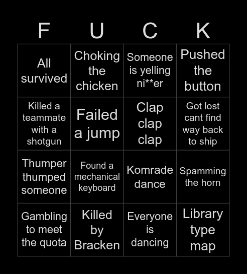 Little Lethal Bingo Card