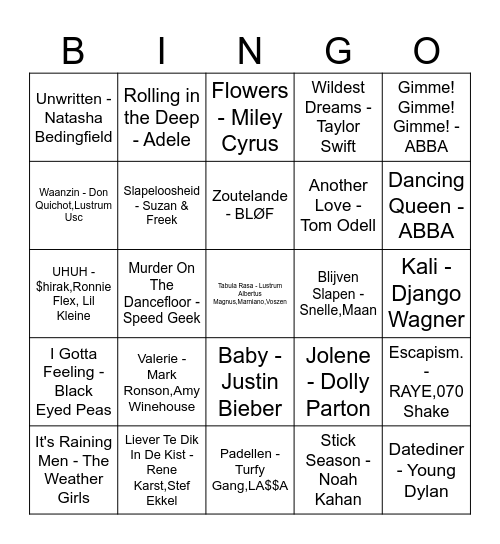 Teamweekend - D1 Bingo Card
