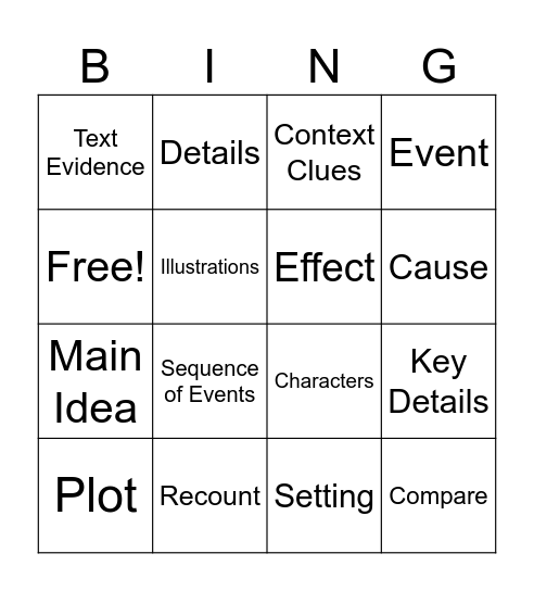 3rd Academic Bingo Card