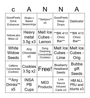 EASTIE WEEKEND BINGO Card