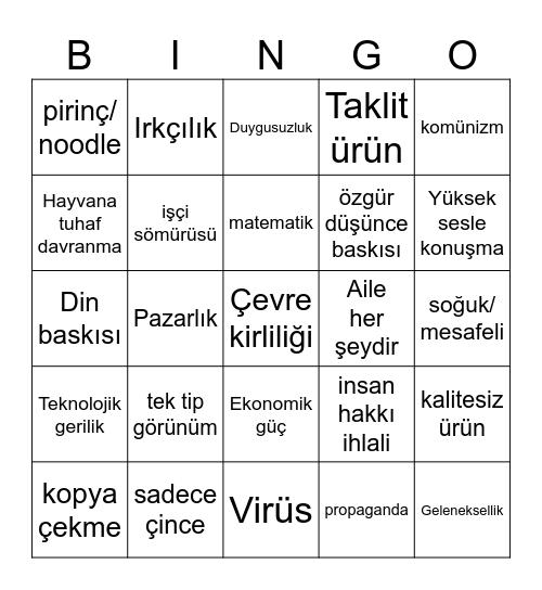57743887 Bingo Card