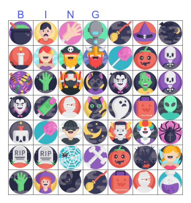 HALLOWEEN BINGO PG Bingo Card