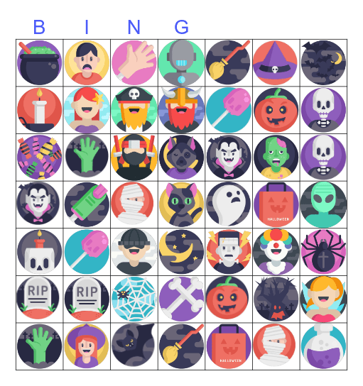 HALLOWEEN BINGO PG Bingo Card