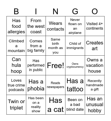 Women's Retreat Bingo Card