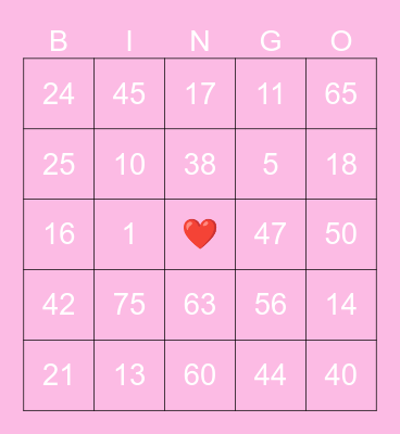 BC2M Valentines Bingo Card