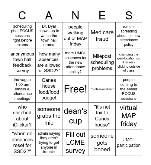 Take a shot every time... Bingo Card