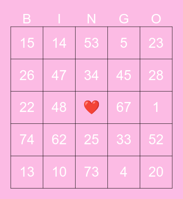 BC2M Valentines Bingo Card