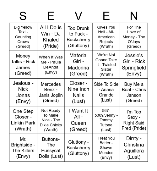 What's In The Box? Bingo Card