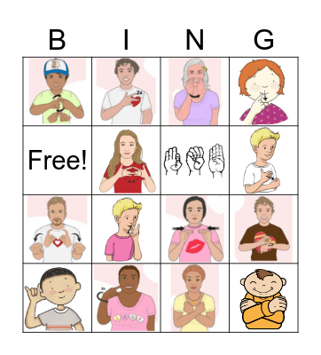 ASL Valentine's Day Bingo Card