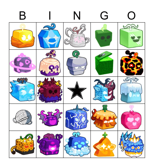 Blox Fruits Bingo Card