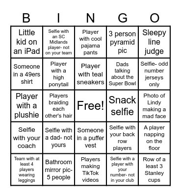 VOLLEYBALL BINGO Card