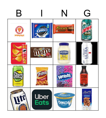 2024 Super Bowl Commercial Bingo Card
