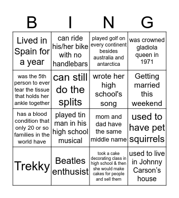 Teacher Appreciation BINGO Card