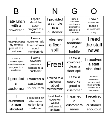 Sacramento Natural Foods Co-op Bingo Card