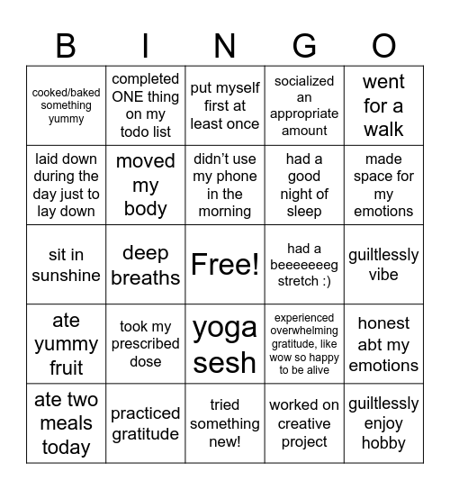 vyvay to the safer zone Bingo Card