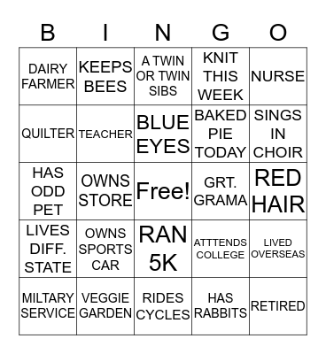 WADEL NEWS Bingo Card