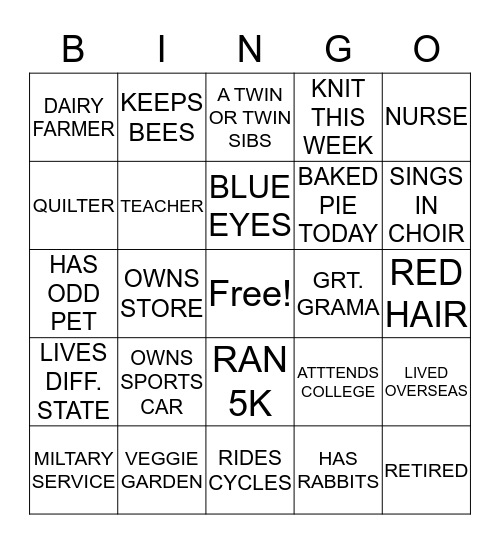 WADEL NEWS Bingo Card