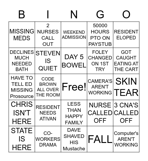 FIND THE BINGO SQUARES Bingo Card