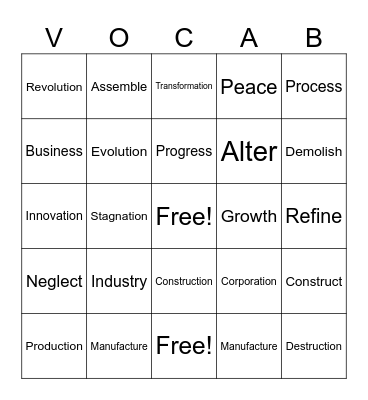 Word Nerds Cycle 5 Bingo Card