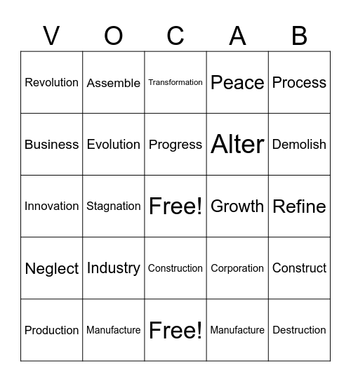 Word Nerds Cycle 5 Bingo Card