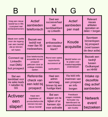 Succes! deze kaart is geldig t/m feb. Bingo Card