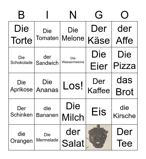 Obst Bingo Card