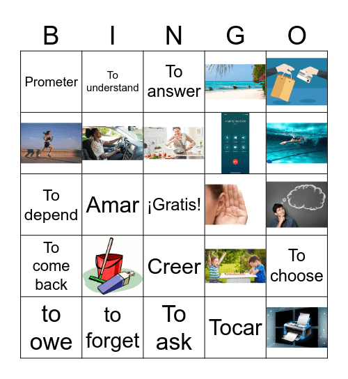 vocab 1 spa2 Bingo Card