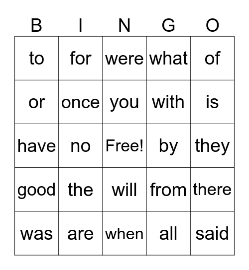 Bingo Card