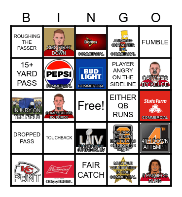 SUPER BOWL LVIII Bingo Card