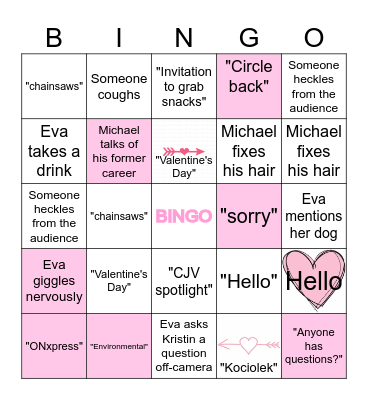 CJV Spotlight - Special Guest Michael Woo Bingo Card