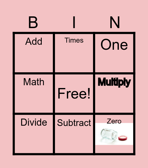 Math Bingo Card