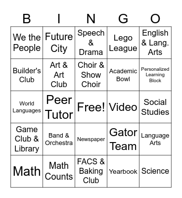 Warrior BINGO Card