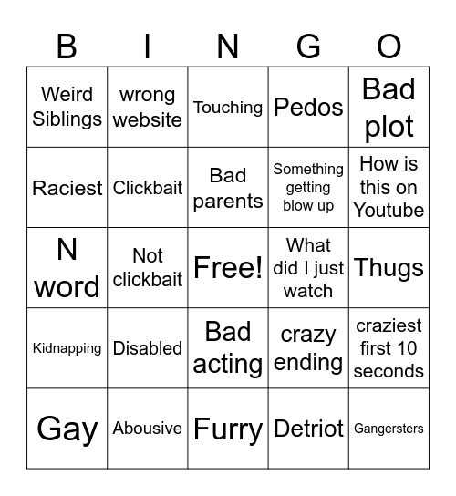 DHAR MANN RIPOFFS Bingo Card