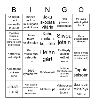 HYK + TKO-äly = <3 Bingo Card
