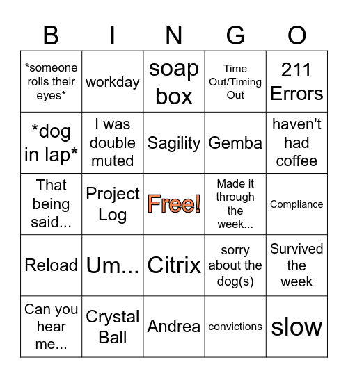 BEST Bingo Card