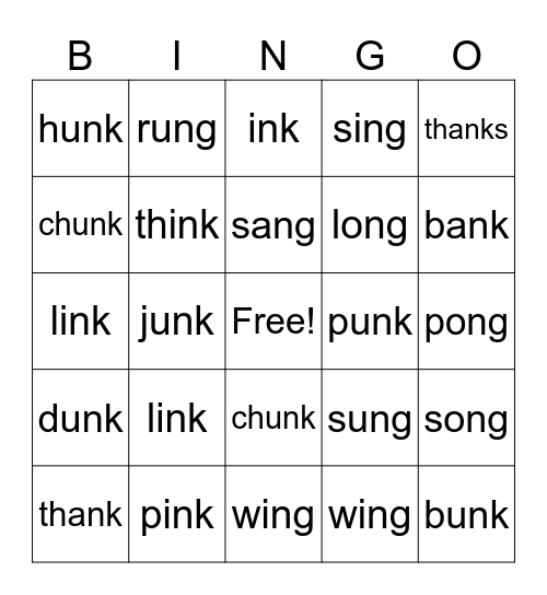 Welded Sounds Bingo Card