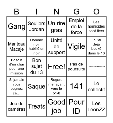 Bingo de fallin ARRET Gr.2 Bingo Card