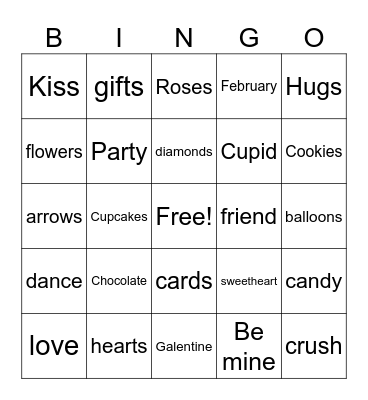 Valentine's Bingo Card