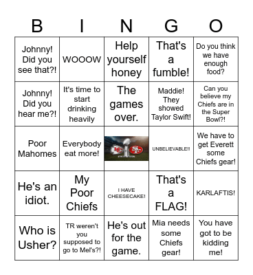 Big John's BINGO Card