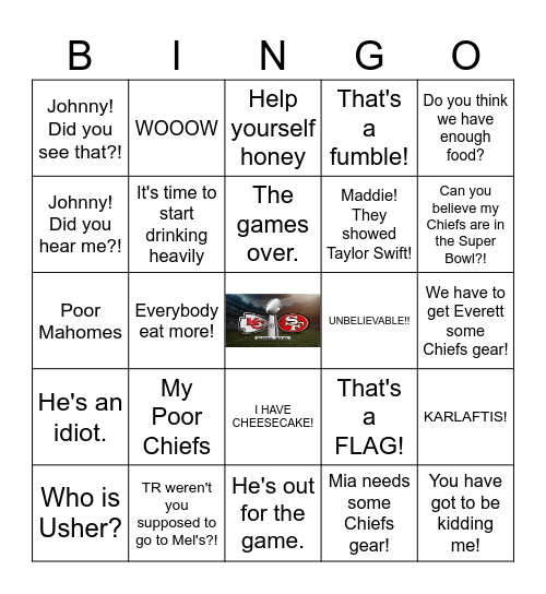 Big John's BINGO Card