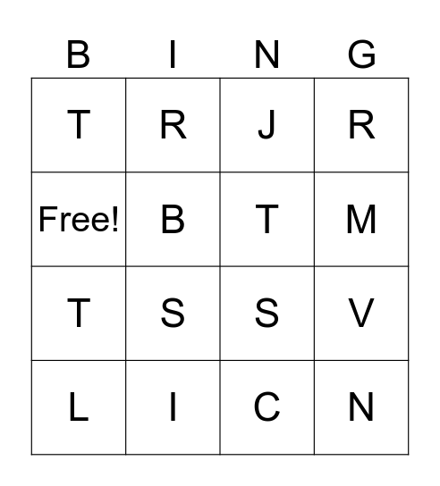 Pre-K Sight Words Bingo Card